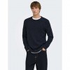 ONLY & SONS ONSMICHAEL REG NAP CREW NECK KNIT DARK BLUE