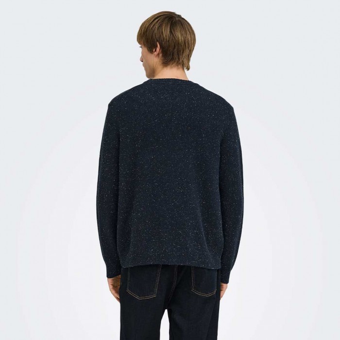 ONLY & SONS ONSMICHAEL REG NAP CREW NECK KNIT DARK BLUE