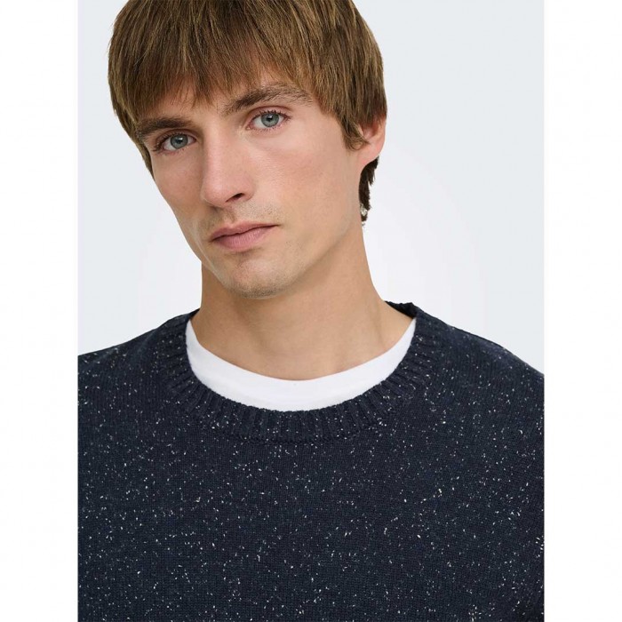 ONLY & SONS ONSMICHAEL REG NAP CREW NECK KNIT DARK BLUE