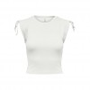 ONLY ONLLAILA LIFE S/L RUCH SHOULDER TOP JRS WHITE