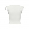 ONLY ONLLAILA LIFE S/L RUCH SHOULDER TOP JRS WHITE