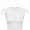 ONLY ONLLAILA LIFE S/L RUCH SHOULDER TOP JRS WHITE