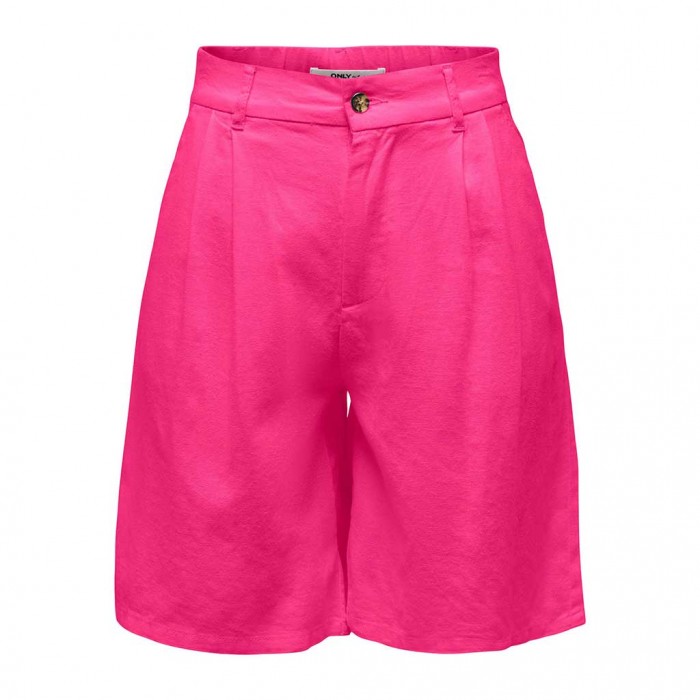 ONLY  ONLCARO HW WIDE LINEN BL SHORTS CC TLR PINK