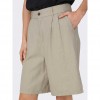 ONLY ONLCARO HW WIDE LINEN BL SHORTS CC TLR BEIGE