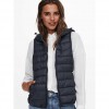 ONLY  ONLNEWTAHOE HOOD WAISTCOAT OTW NOOS DARK BLUE