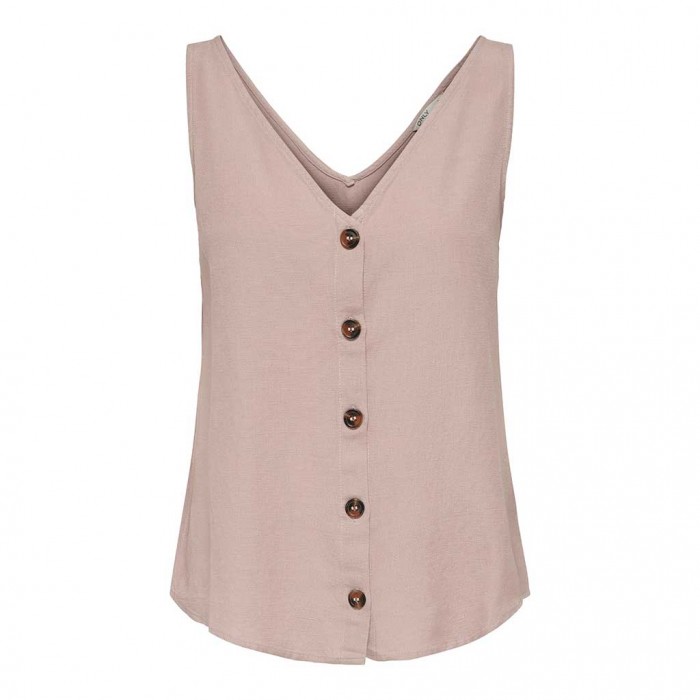 ONLY  ONLSILLE LINEN S/L BUTTON TOP PTM PINK