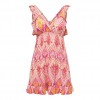 ONLY ONLALMA LIFE VIS STRAP FRILL DRESS AOP PINK