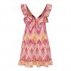 ONLY ONLALMA LIFE VIS STRAP FRILL DRESS AOP PINK