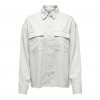 ONLY ONLCARO L/S OVS LINEN BL SHIRT CC PNT WHITE