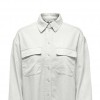 ONLY ONLCARO L/S OVS LINEN BL SHIRT CC PNT WHITE