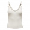 ONLY ONLELVA SL STRAP DETAIL TOP KNT WHITE