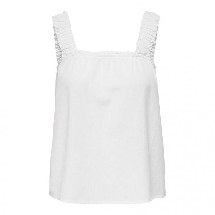 ONLY ONLWILLOW LINEN SINGLET PTM WHITE