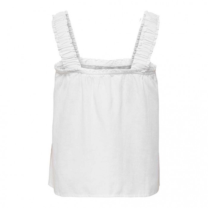 ONLY ONLWILLOW LINEN SINGLET PTM WHITE