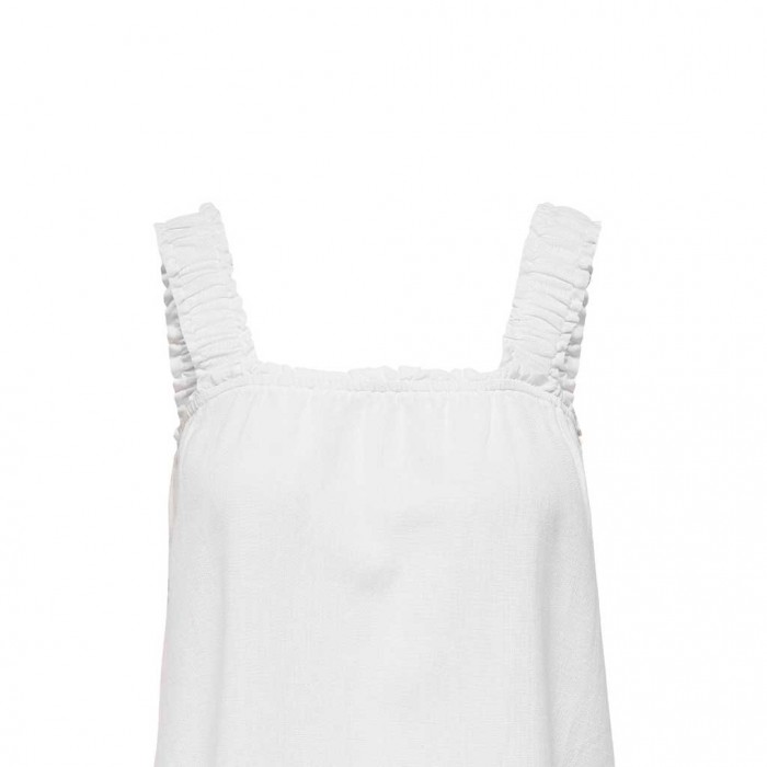 ONLY ONLWILLOW LINEN SINGLET PTM WHITE