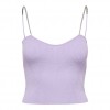 ONLY CROPPED TOP WITH DETAILED STRAPS PURPLE