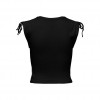 ONLY  ONLLAILA LIFE S/L RUCH SHOULDER TOP JRS BLACK