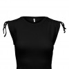 ONLY  ONLLAILA LIFE S/L RUCH SHOULDER TOP JRS BLACK