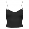 ONLY CROPPED TOP WITH DETAILED STRAPS BLACK