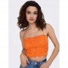 ONLY ONLALBA S/L SHORT LACE TOP JRS ORANGE