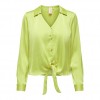 ONLY ONLKIKI LS KNOT SHIRT WVN GREEN