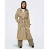 ONLY DOUBLE BREASTED TRENCHCOAT Brown / Tannin