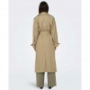 ONLY DOUBLE BREASTED TRENCHCOAT Brown / Tannin