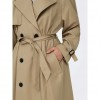 ONLY DOUBLE BREASTED TRENCHCOAT Brown / Tannin