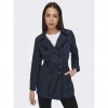 ONLY SHORT SOLID COLOR TRENCHCOAT BLUE ONLY SHORT SOLID COLOR TRENCHCOAT BLUE