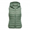 ONLY ONLNEWTAHOE HOOD WAISTCOAT OTW NOOS GREEN