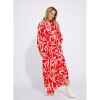 ONLY  ONLHELENA LIFE L/S MAXI DRESS PTM RED