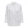 ONLY ONLNEW LINA GRACE LS EMB SHIRT NOOS WVN WHITE