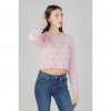 ONLY  ONLVIVA LIFE LS CROP O-NECK CC KNT PINK