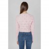 ONLY  ONLVIVA LIFE LS CROP O-NECK CC KNT PINK