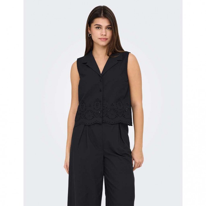 ONLY ONLROXANNE SL RESORT SHIRT WVN BLACK