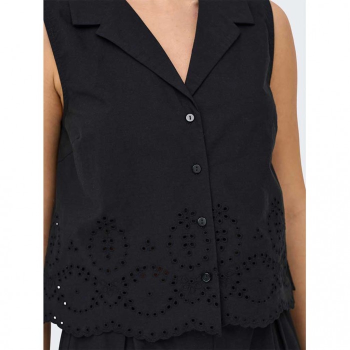 ONLY ONLROXANNE SL RESORT SHIRT WVN BLACK
