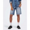 ONLY ONLMATE Mid waist Baggy Fit Denim shorts BLUE ONLY ONLMATE Mid waist Baggy Fit Denim shorts BLUE