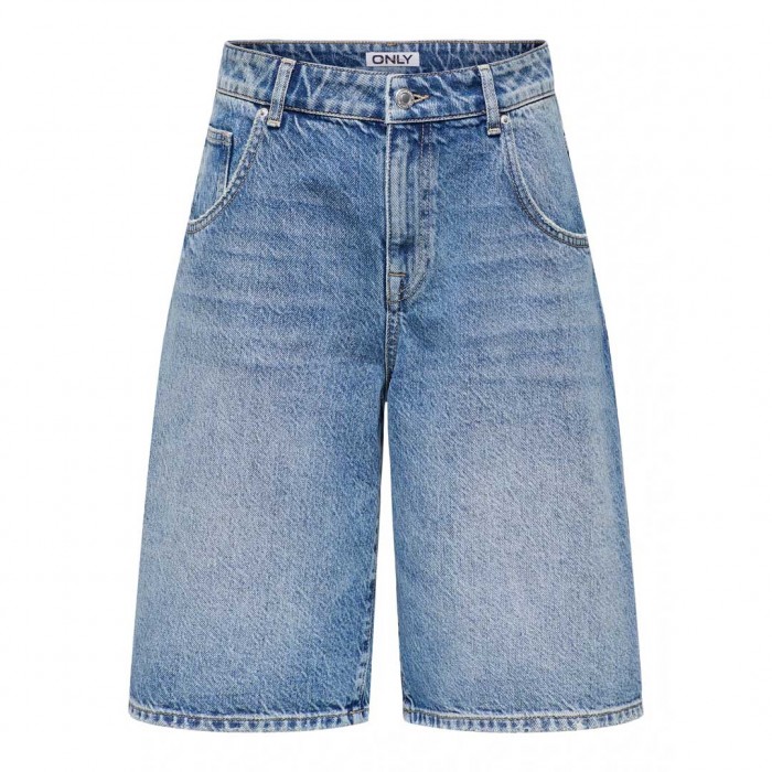 ONLY ONLMATE Mid waist Baggy Fit Denim shorts BLUE