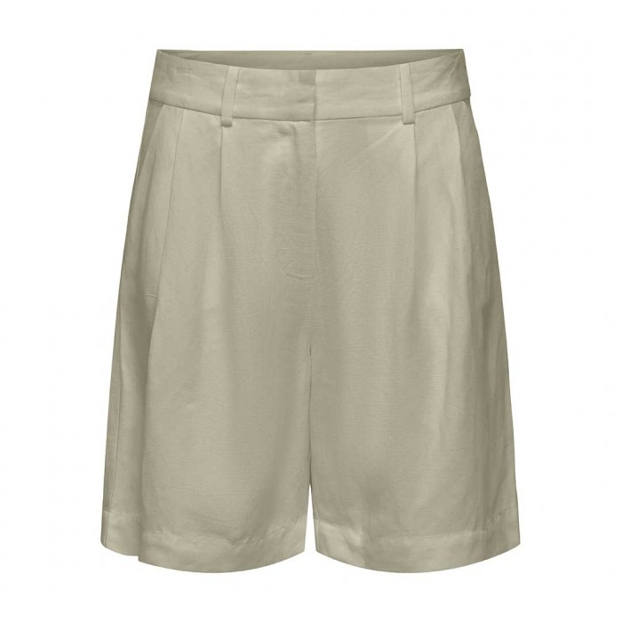 ONLY ONLWINDY LIFE HW LINEN BL SHORTS TLR GRAY/GREEN