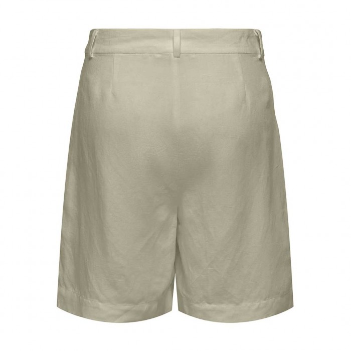 ONLY ONLWINDY LIFE HW LINEN BL SHORTS TLR GRAY/GREEN