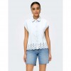 ONLY ONLLOU LIFE EMB S/S SHIRT PTM WHITE ONLY ONLLOU LIFE EMB S/S SHIRT PTM WHITE