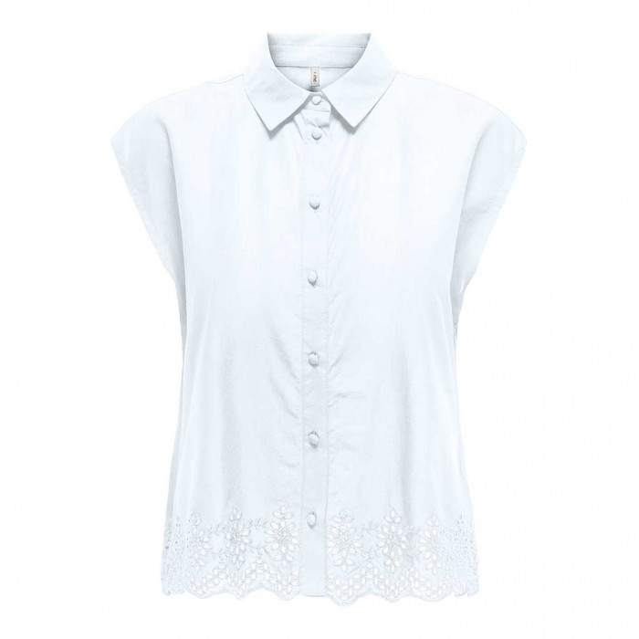 ONLY ONLLOU LIFE EMB S/S SHIRT PTM WHITE