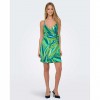 ONLY ONLALMA LIFE POLY ISA WRAP DRESS AOP GREEN ONLY ONLALMA LIFE POLY ISA WRAP DRESS AOP GREEN