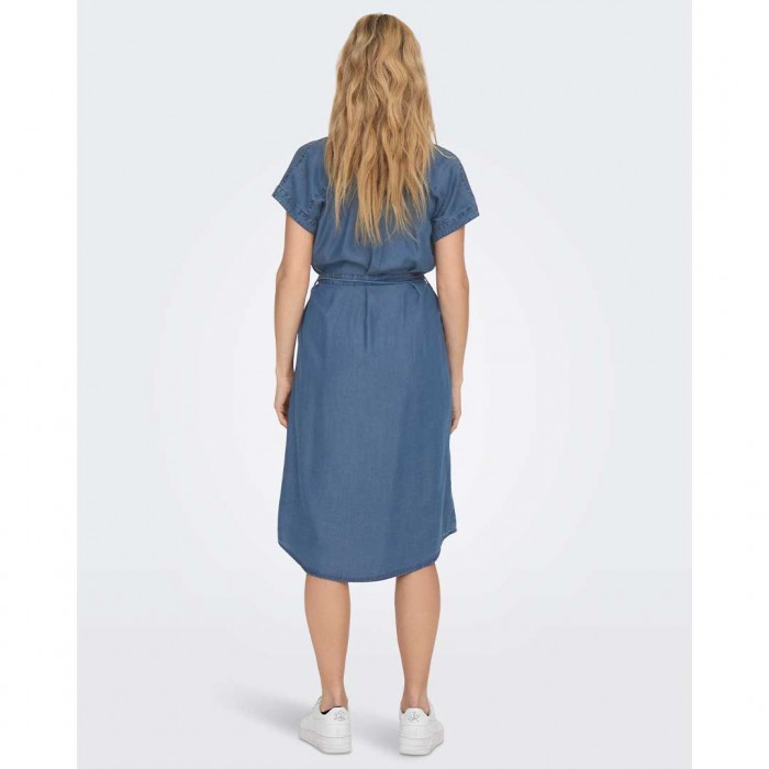 ONLY ONLPEMA HANNOVER SS DNM SH DRESS QYTNOOS BLUE