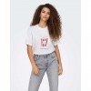 ONLY ONLBURST LIFE S/S POPCORN TOP BOX JRS WHITE ONLY ONLBURST LIFE S/S POPCORN TOP BOX JRS WHITE