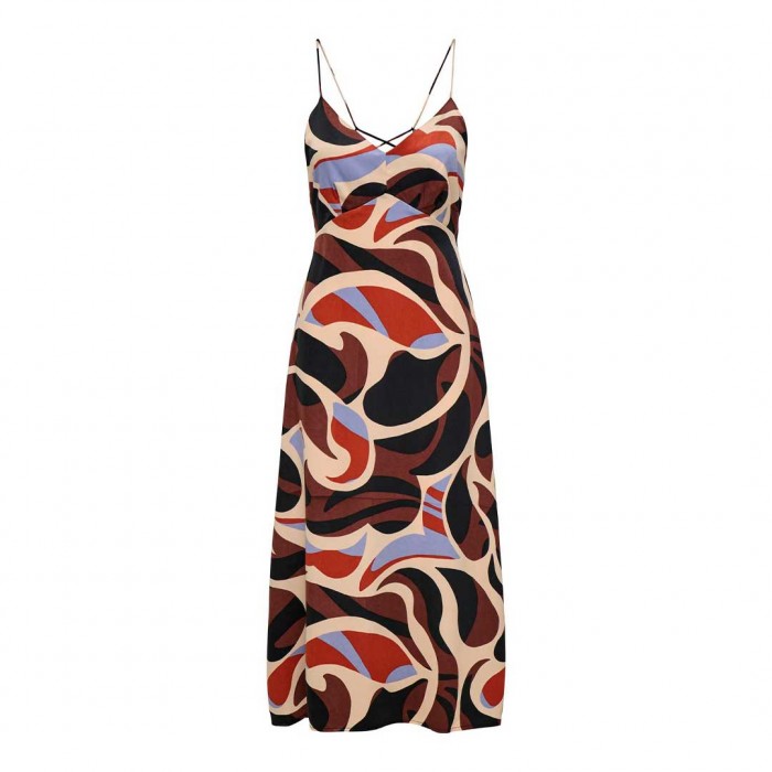 ONLY ONLJANE LIFE S/L JANICE LONG DRESS PTM BROWN