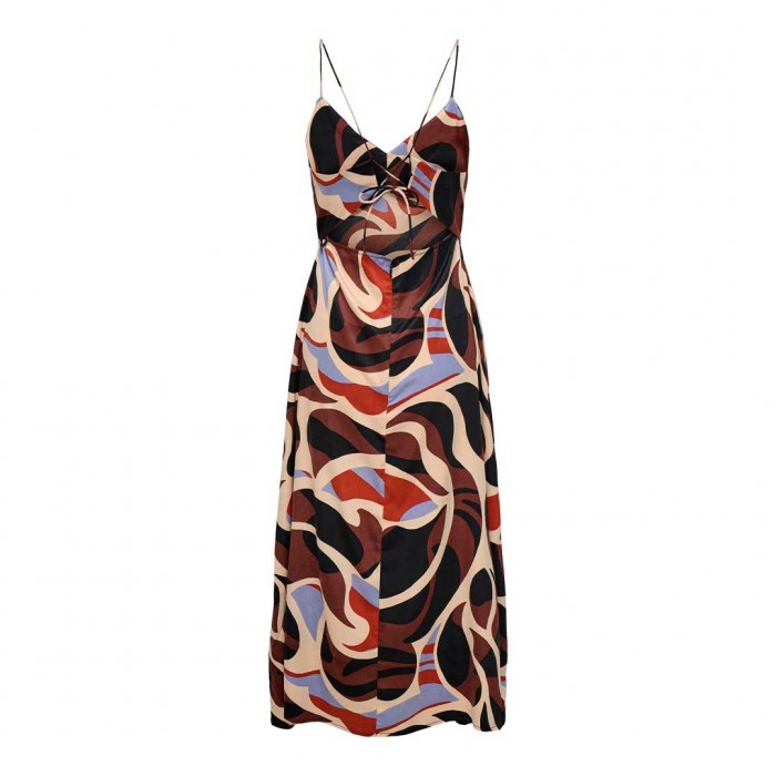 ONLY ONLJANE LIFE S/L JANICE LONG DRESS PTM BROWN
