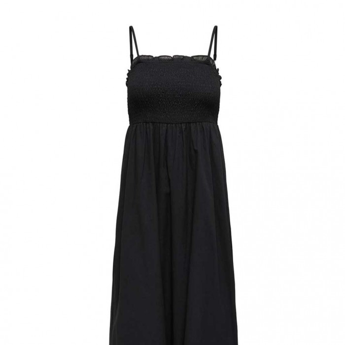 ONLY ONLLOU LIFE EMB SMOCK ANKEL DRESS PTM BLACK