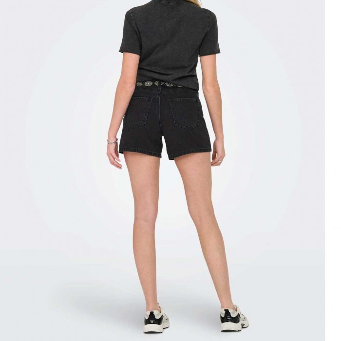 ONLY ONLVEGA High waist Mom Fit Shorts BLACK