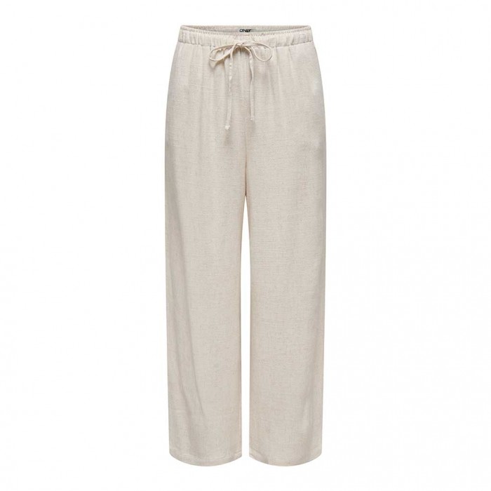 ONLY ONLSIESTA MW PULL-UP LINEN BL PNT NOOS BEIGE