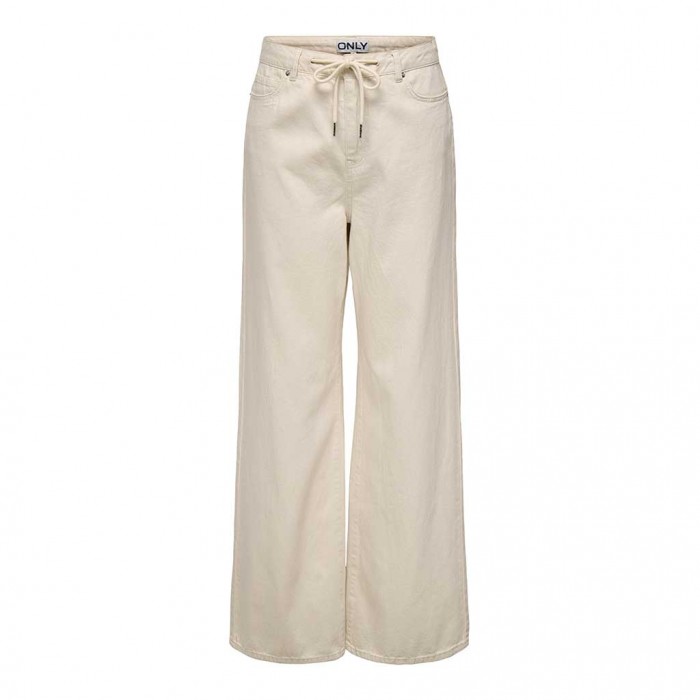 ONLY ONLSILLA MW WIDE STRING PANT CC PNT ECRU